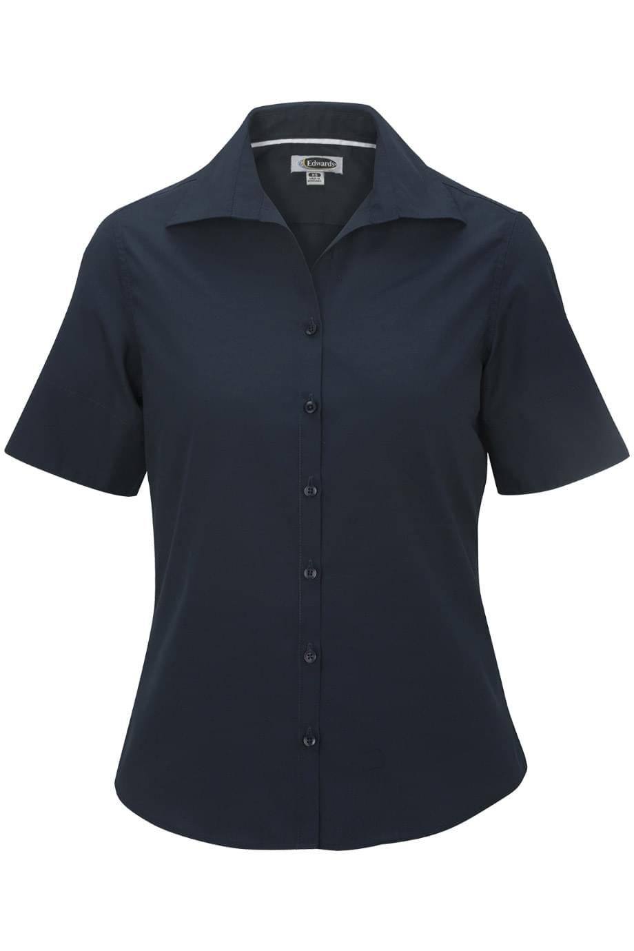 EDWARDS LADIES LIGHTWEIGHT SHORT SLEEVE POPLIN BLOUSE