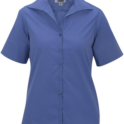 EDWARDS LADIES LIGHTWEIGHT SHORT SLEEVE POPLIN BLOUSE