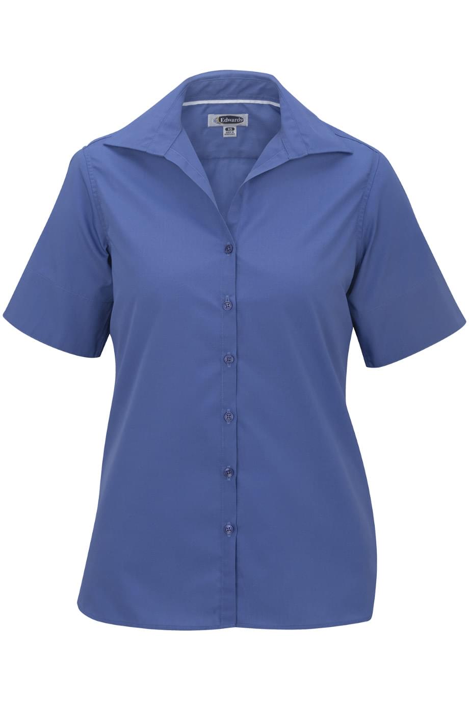 EDWARDS LADIES LIGHTWEIGHT SHORT SLEEVE POPLIN BLOUSE