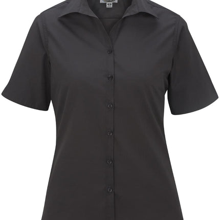 EDWARDS LADIES LIGHTWEIGHT SHORT SLEEVE POPLIN BLOUSE