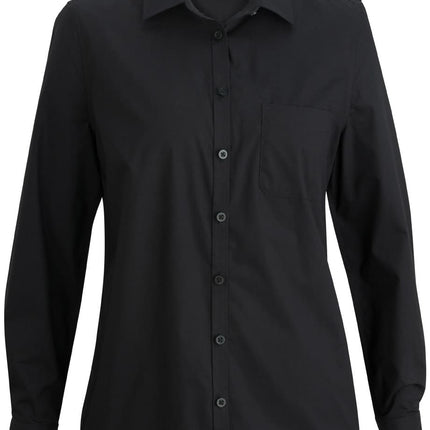 EDWARDS LADIES L/S STRETCH POPLIN BLOUSE