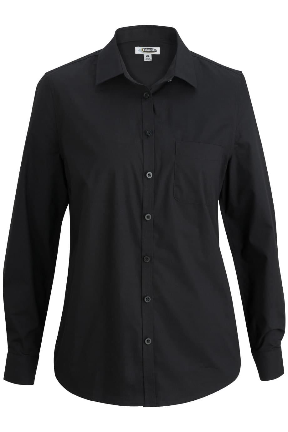 EDWARDS LADIES L/S STRETCH POPLIN BLOUSE