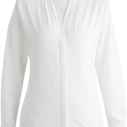 EDWARDS LADIES V-NECK LS BLOUSE