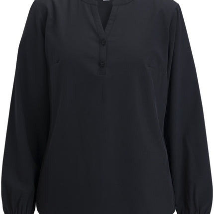 EDWARDS LADIES OPEN V NECK LONG SLEEVE BLOUSE