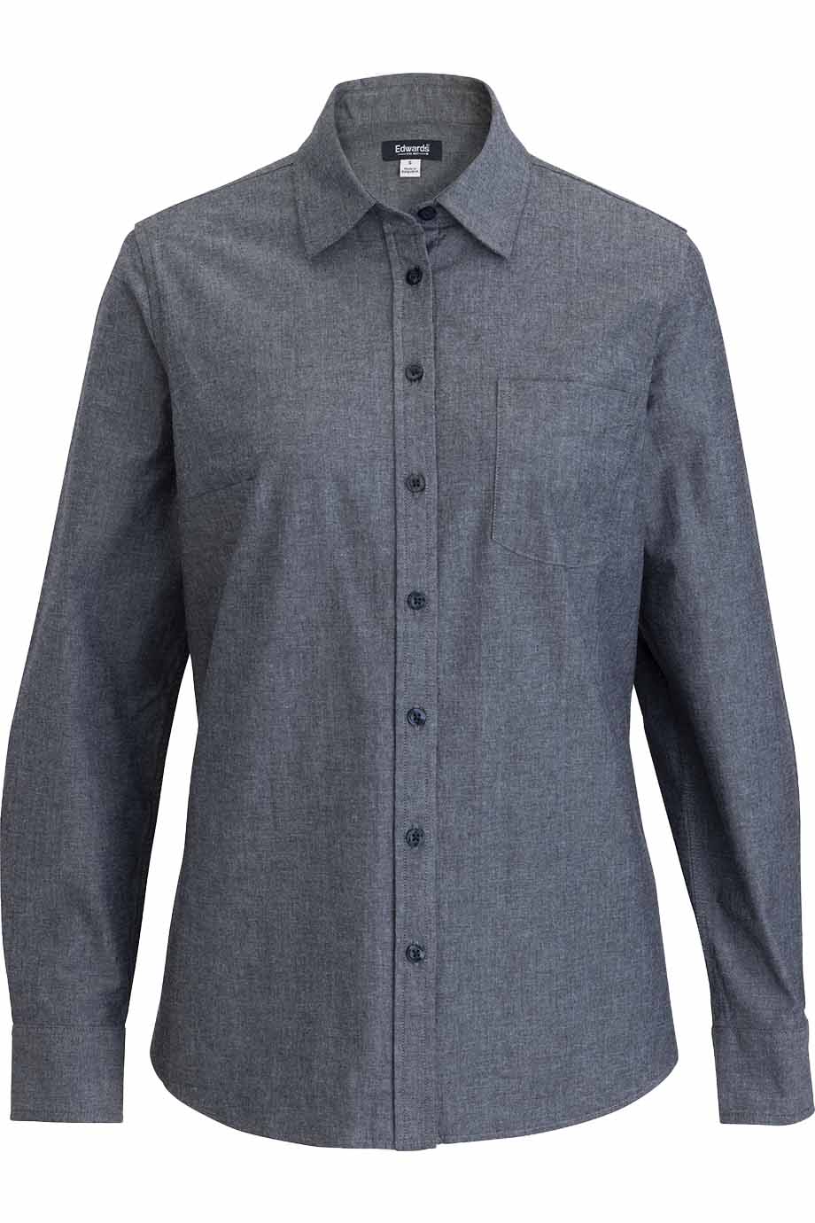 EDWARDS CHAMBRAY LONG SLEEVE LADIES SHIRT