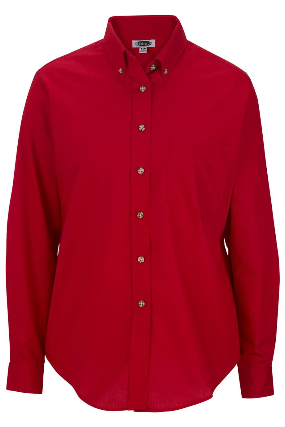 EDWARDS EASY CARE POPLIN LONG-SLEEVE LADIES SHIRT