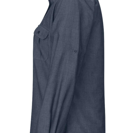 EDWARDS LADIES CHAMBRAY ROLL UP SLEEVE SHIRT