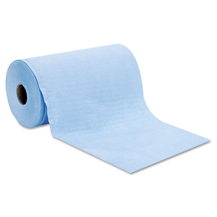 Prism Scrim Reinforced Wipers, 4-Ply, 9.75" x 275 ft, Unscented, Blue, 6 Rolls/Carton