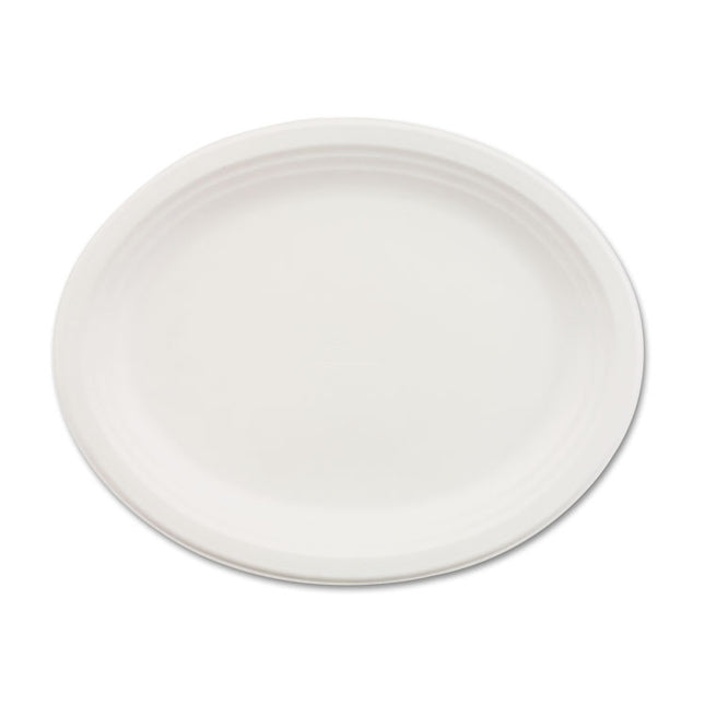 Classic Paper Dinnerware, Platter, 9.75 x 12.5, White, 500/Carton