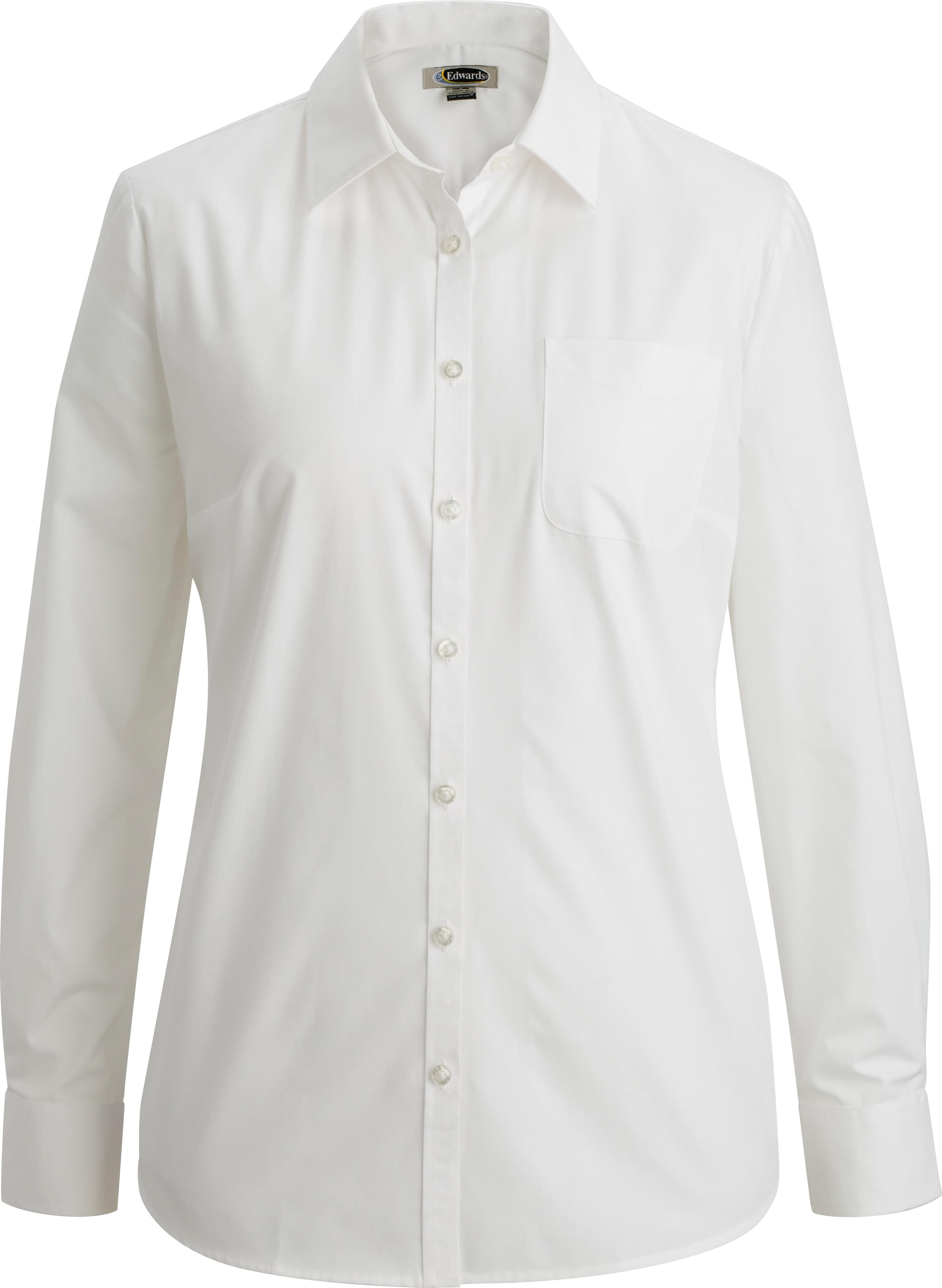 EDWARDS LADIES ESSENTIAL BROADCLOTH SHIRT LONG SLEEVE