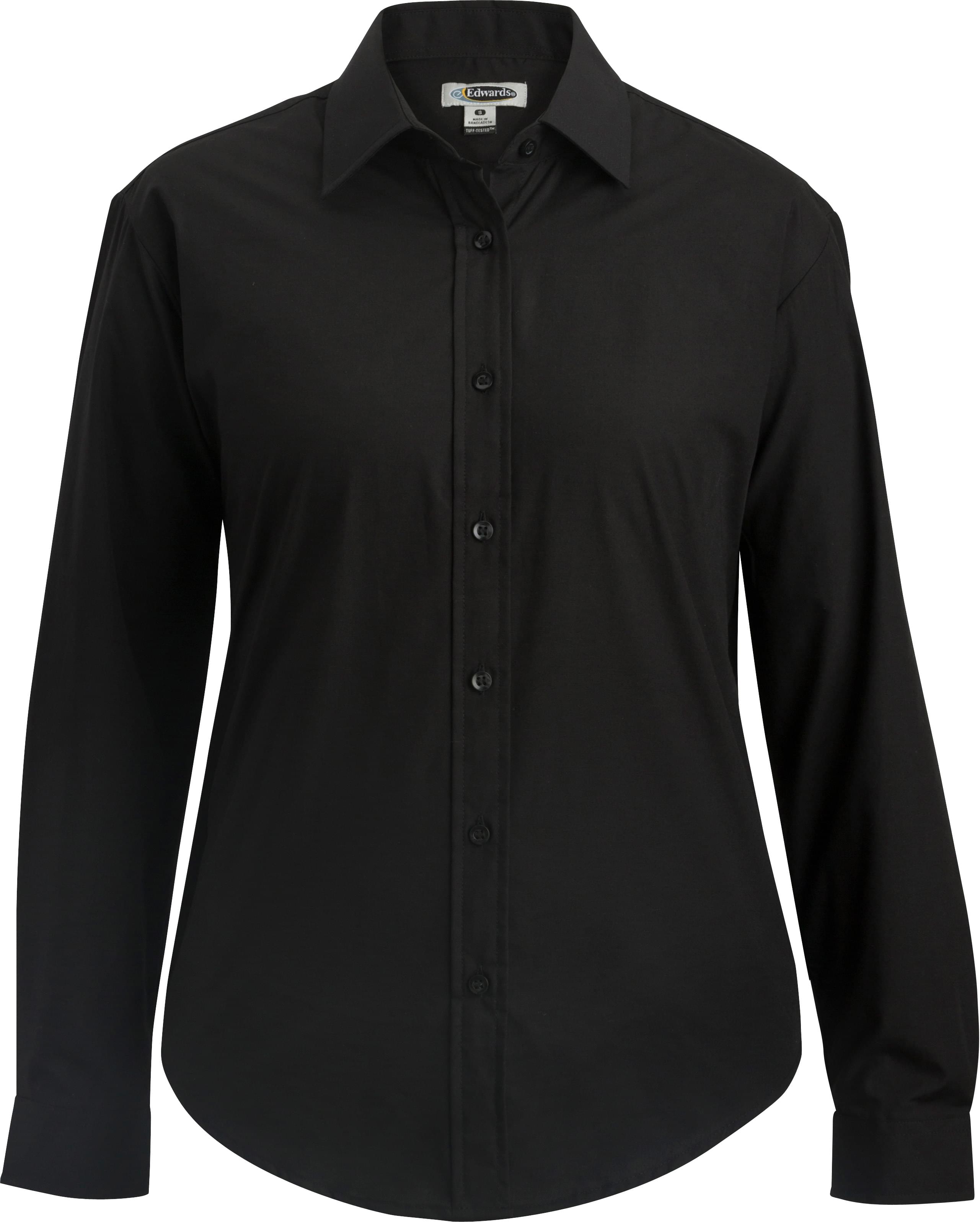 EDWARDS LADIES ESSENTIAL BROADCLOTH SHIRT LONG SLEEVE