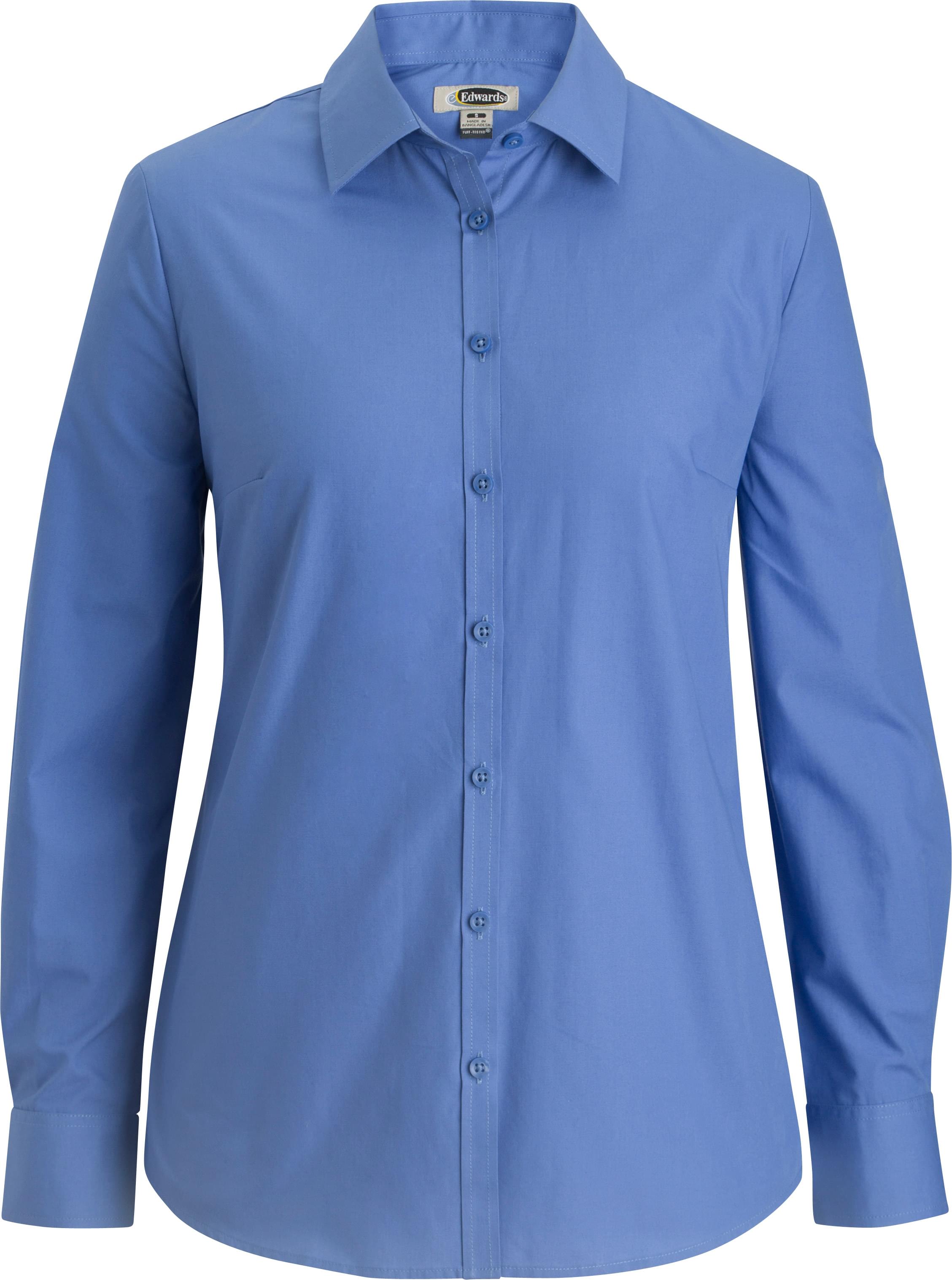 EDWARDS LADIES ESSENTIAL BROADCLOTH SHIRT LONG SLEEVE
