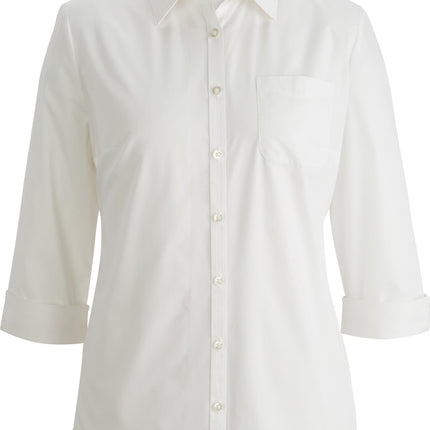 EDWARDS LADIES ESSENTIAL BROADCLOTH SHIRT 3/4 SLEEVE