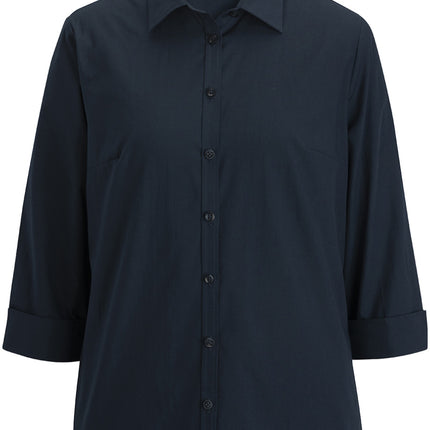 EDWARDS LADIES ESSENTIAL BROADCLOTH SHIRT 3/4 SLEEVE