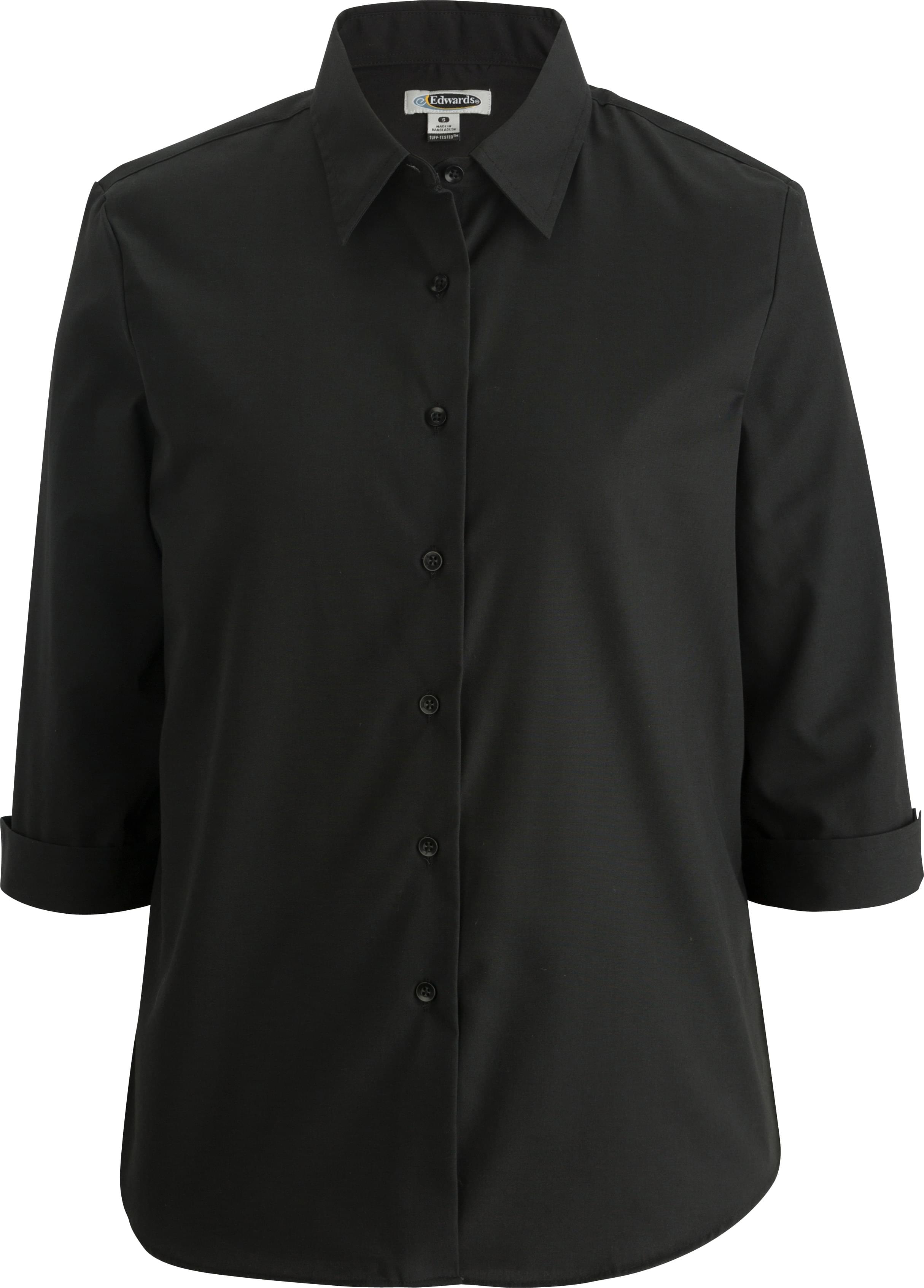 EDWARDS LADIES ESSENTIAL BROADCLOTH SHIRT 3/4 SLEEVE
