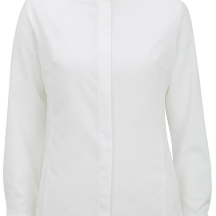 EDWARDS LADIES BATISTE BANDED COLLAR SHIRT