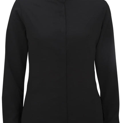 EDWARDS LADIES BATISTE BANDED COLLAR SHIRT