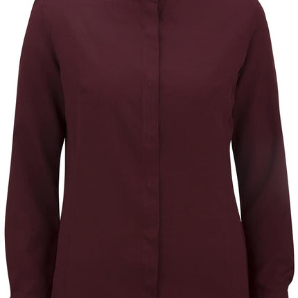 EDWARDS LADIES BATISTE BANDED COLLAR SHIRT