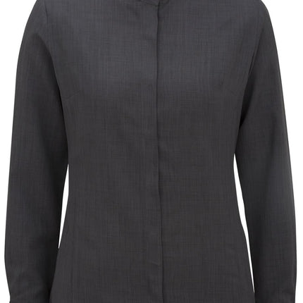 EDWARDS LADIES BATISTE BANDED COLLAR SHIRT