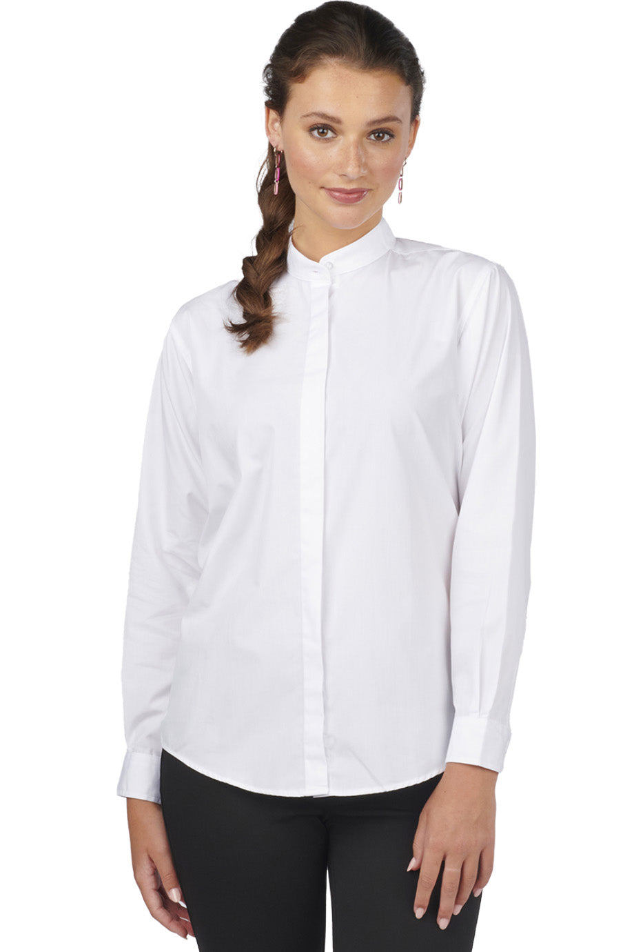 EDWARDS LADIES BANDED COLLAR SHIRT