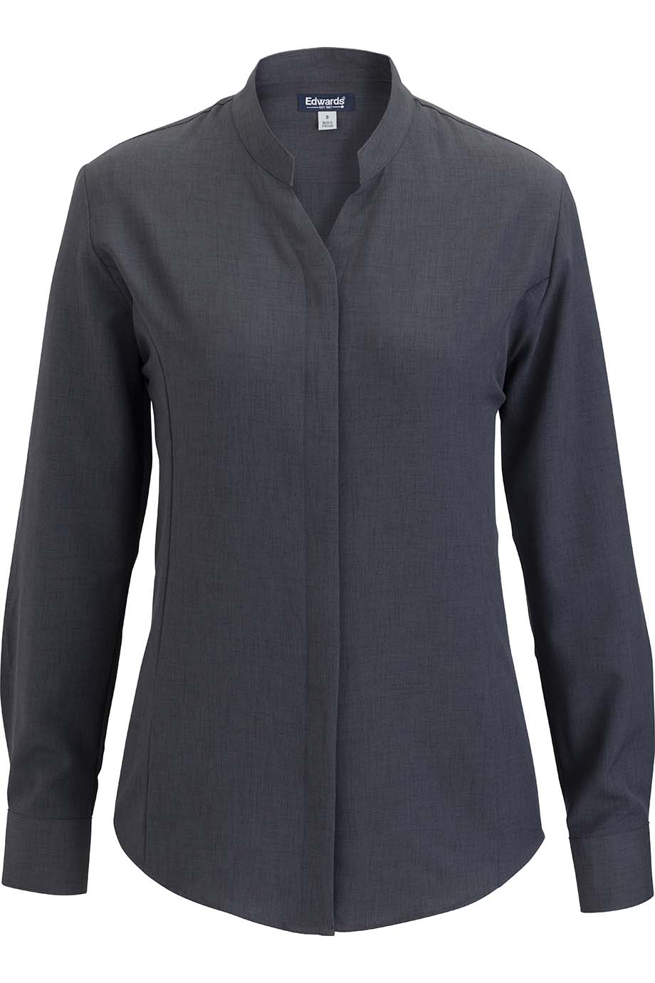 EDWARDS FLEXBATISTE STAND UP COLLAR LONG SLEEVE LADIES SHIRT