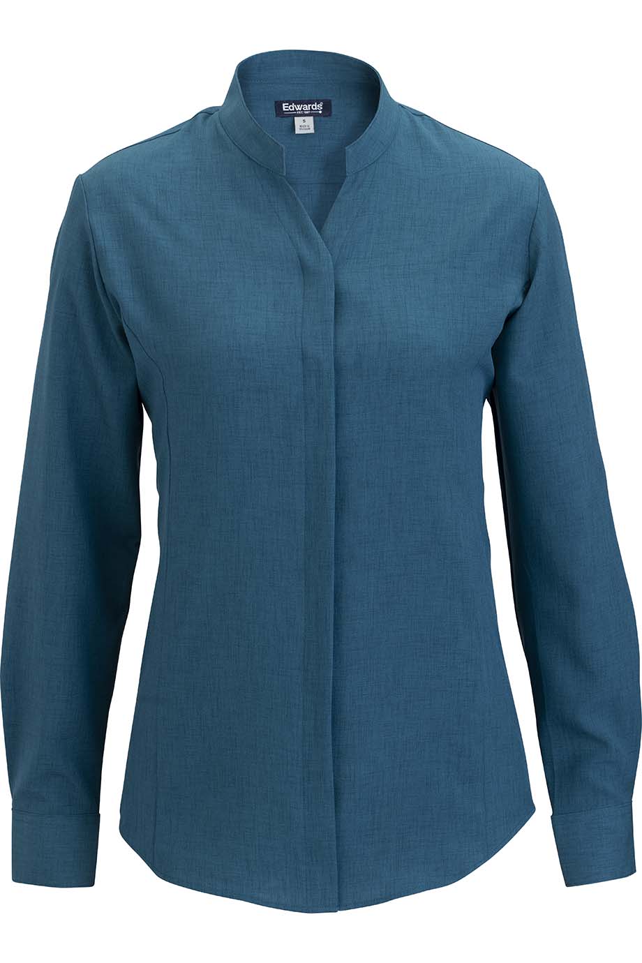 EDWARDS FLEXBATISTE STAND UP COLLAR LONG SLEEVE LADIES SHIRT