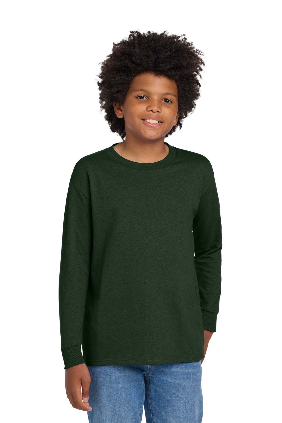 Gildan® Youth Heavy Cotton™ 100% Cotton Long Sleeve T-Shirt 5400B