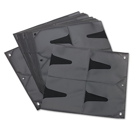 Two-Sided CD Refill Pages for Three-Ring Binder, 8 Disc Capacity, Clear/Black, 25/Pack