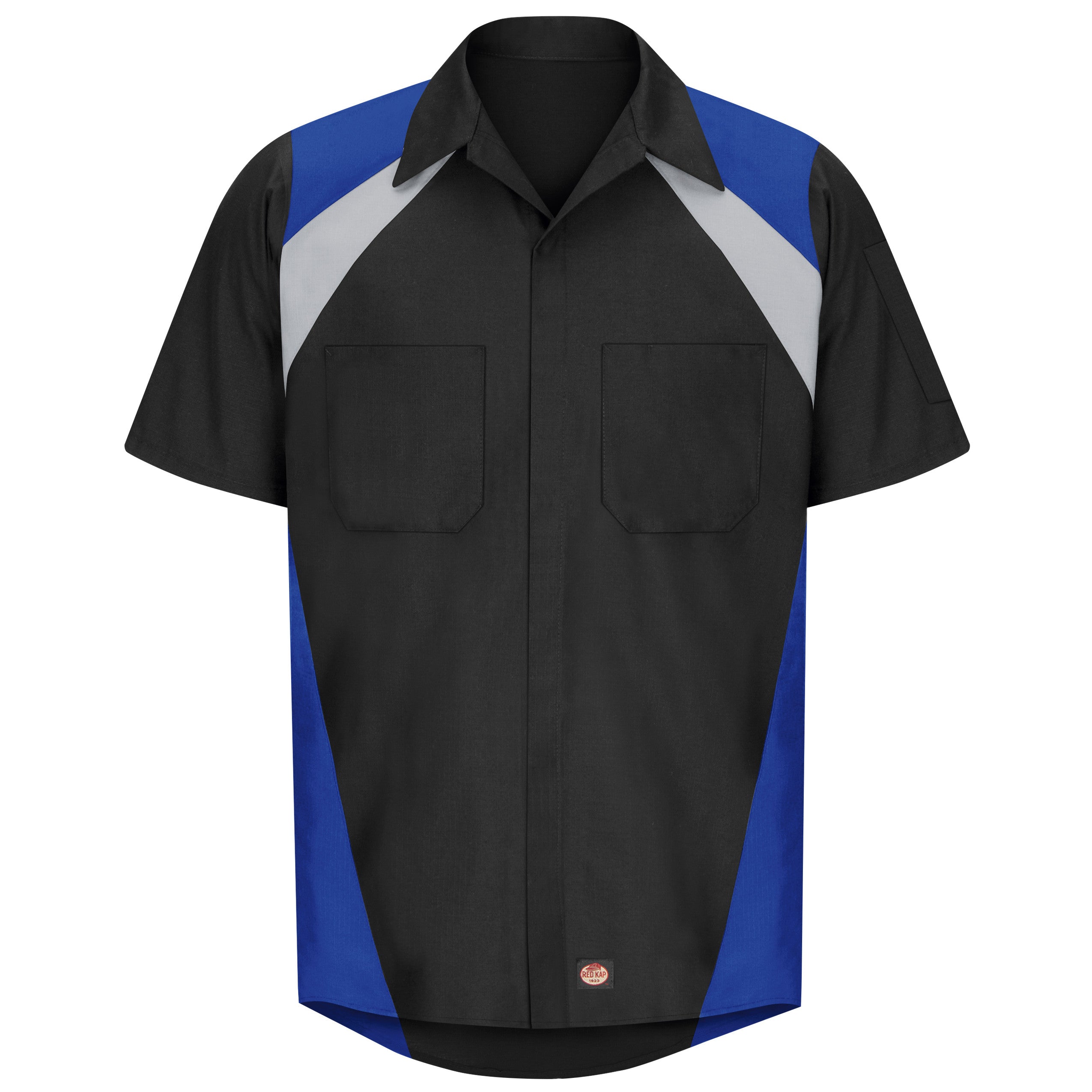 Red Kap® Men's Short Sleeve Tri-Color Shop Shirt / SY28RB