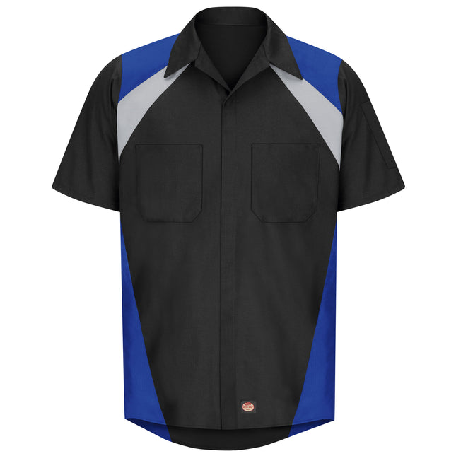 Red Kap® Men's Short Sleeve Tri-Color Shop Shirt / SY28RB