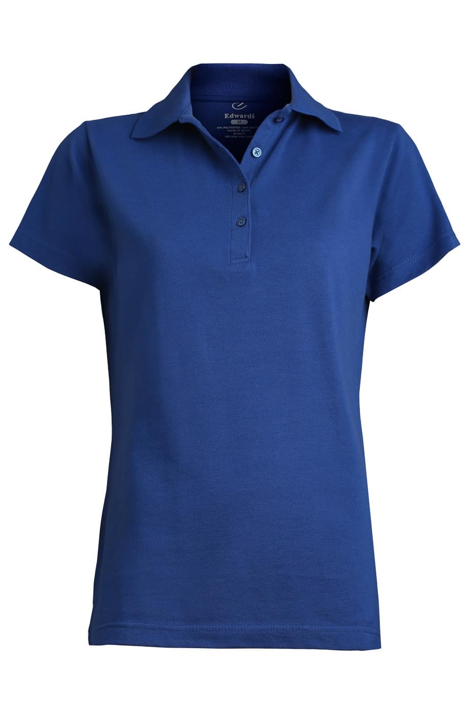 EDWARDS LADIES BLENDED PIQUE SHORT SLEEVE POLO