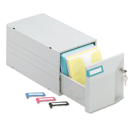 Cd/dvd Storage Drawer, Holds 150 Discs, Light Gray