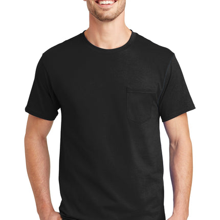 Hanes ® - Authentic 100%  Cotton T-Shirt with Pocket.  5590