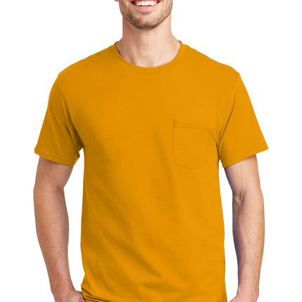 Hanes ® - Authentic 100%  Cotton T-Shirt with Pocket.  5590