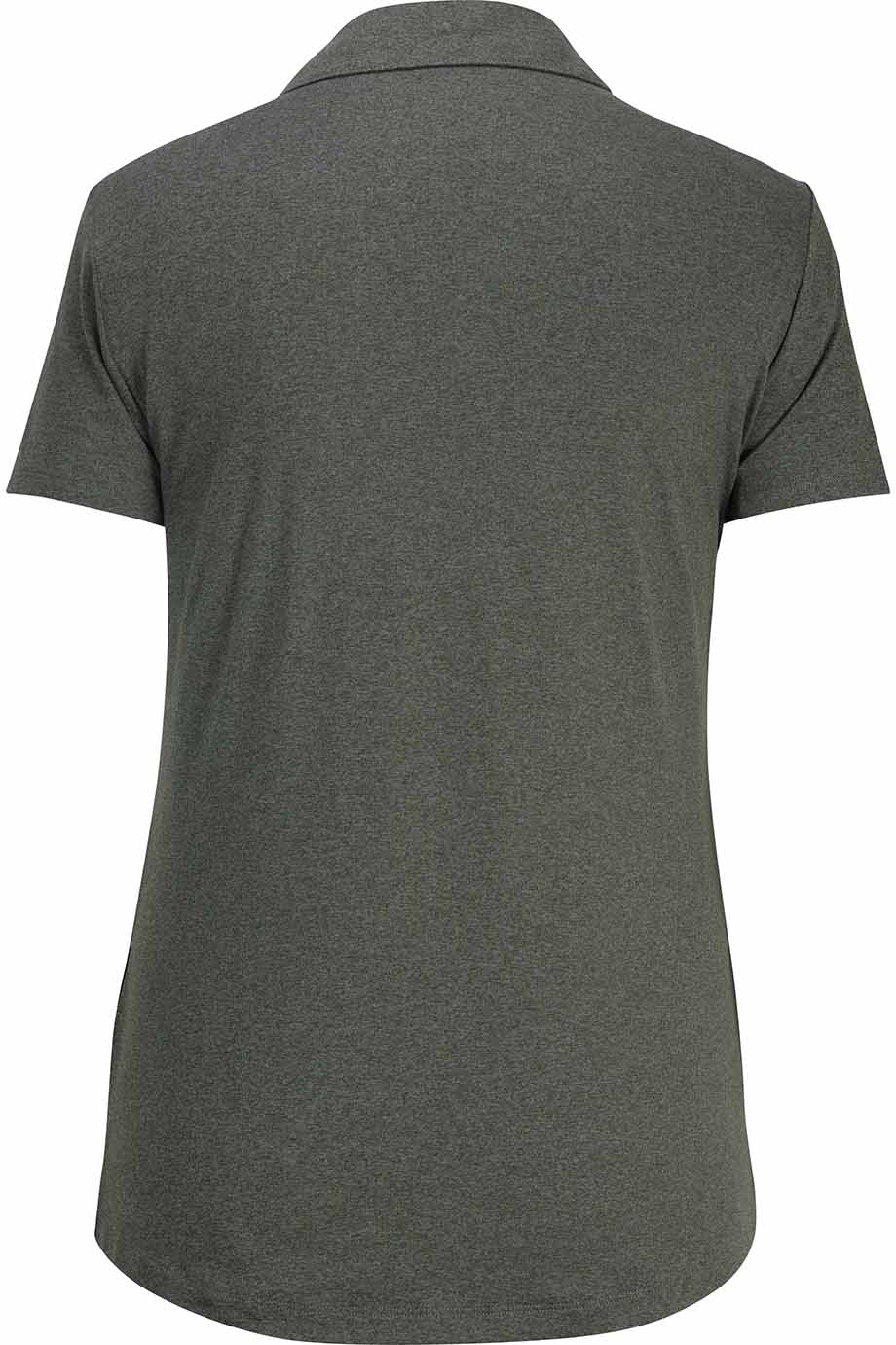EDWARDS LADIES POINT GREY HEATHERED POLO