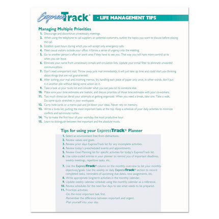 Express Track Recycled Weekly Appointment Book/Monthly Planner, 8 x 5, Black Cover, 13-Month: Jan 2025 to Jan 2026