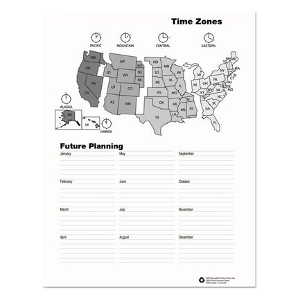 Academic Year Recycled Professional Weekly Planner, 11 x 8.5, Black Wirebound Soft Cover, 12-Month (Aug to July): 2024-2025