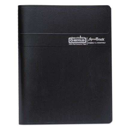 Express Track Recycled Weekly Appointment Book/Monthly Planner, 11 x 8.5, Black Cover, 13-Month: Jan 2025 to Jan 2026
