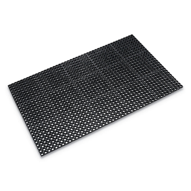 Safewalk Heavy-Duty Anti-Fatigue Drainage Mat, General Purpose, 36 X 60, Black