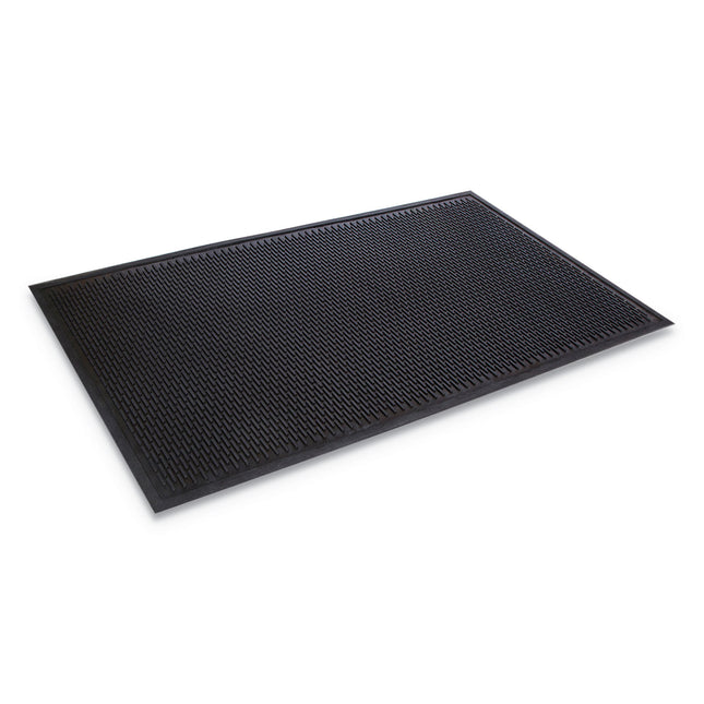 Crown-Tred Indoor/outdoor Scraper Mat, Rubber, 43.75 X 66.75, Black