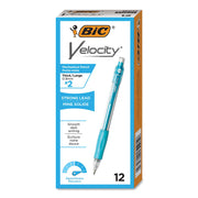 Velocity Original Mechanical Pencil, 0.9 mm, HB (#2), Black Lead, Turquoise Barrel, Dozen