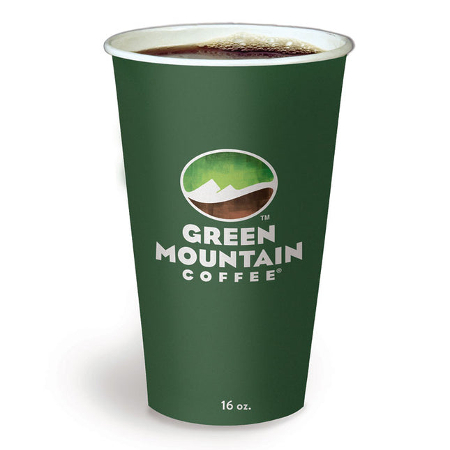 Paper Hot Cups, 16 oz, Green Mountain Design, 1,000/Carton