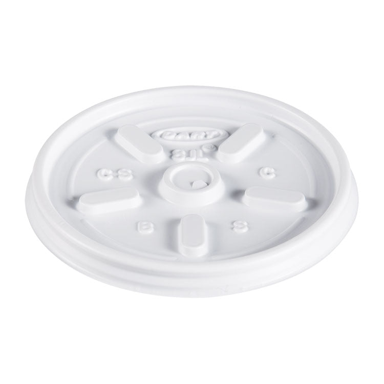 Plastic Lids, Vented, Fits 8 oz to 10 oz Hot/Cold Foam Cups, White, 100/Pack, 10 Packs/Carton