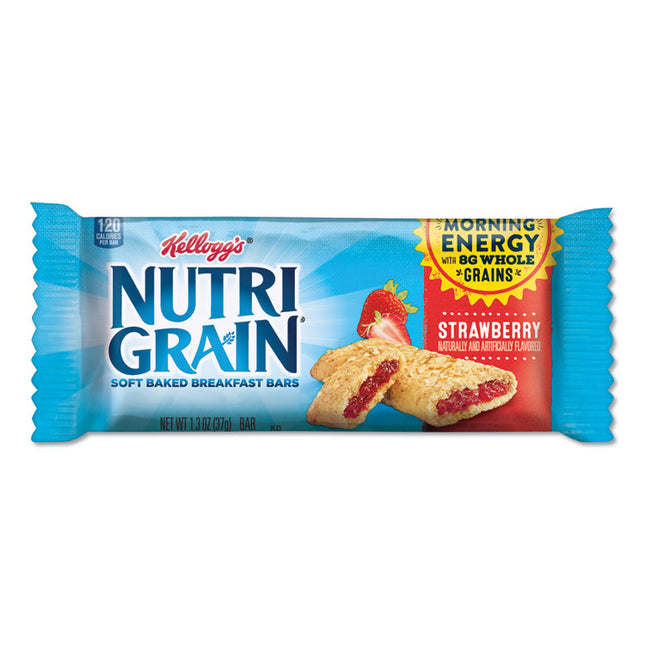 Nutri-Grain Soft Baked Breakfast Bars, Strawberry, Indv Wrapped 1.3 Oz Bar, 16/box