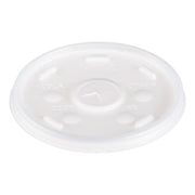 Plastic Lids, Straw-Slot Lid, Fits 12 oz to 24 oz Hot/Cold Foam Cups, Translucent, 100/Pack, 10 Packs/Carton