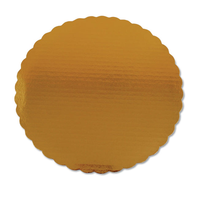 Gold Cake Circles, Double Wall Construction, 14" Diameter, Gold, Paper, 50/Carton