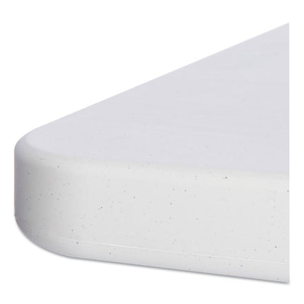 Resin Rectangular Folding Table, Square Edge, 96w X 30d X 29h, Platinum