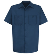 Red Kap® Men's Short Sleeve Wrinkle-Resistant Cotton Work Shirt / SC40NV