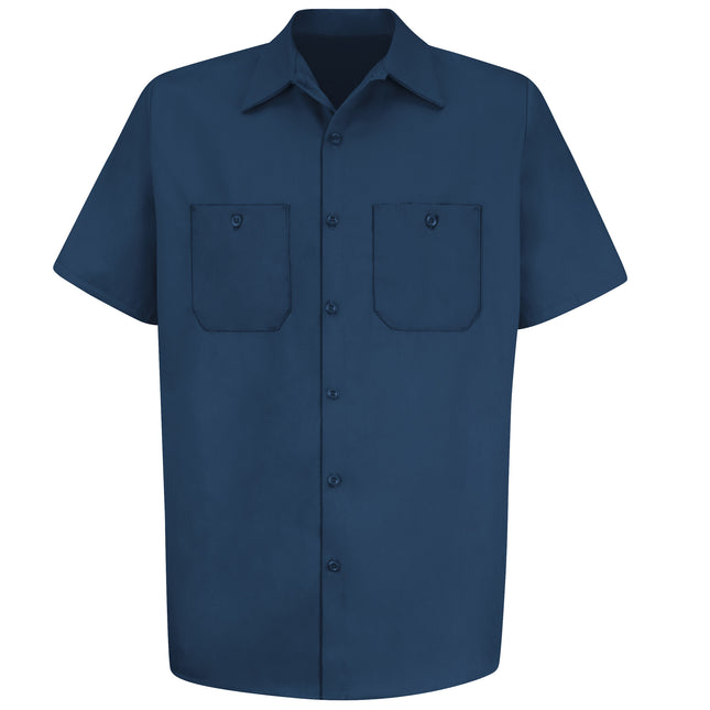 Red Kap® Men's Short Sleeve Wrinkle-Resistant Cotton Work Shirt / SC40NV