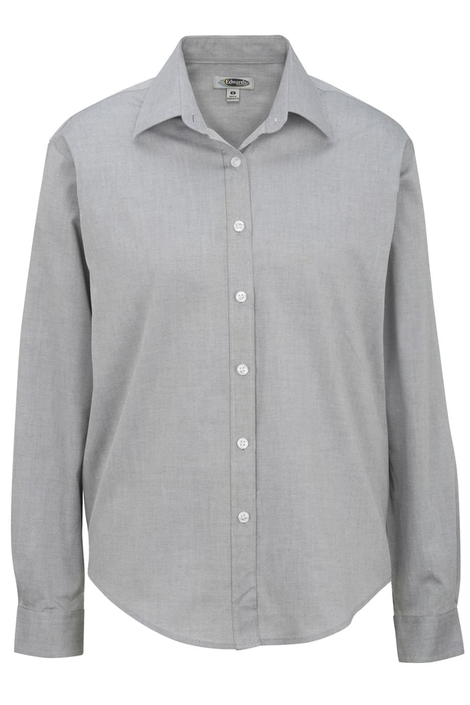 EDWARDS LADIES PINPOINT OXFORD SHIRT - LONG SLEEVE
